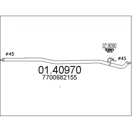 Tuyau d'échappement MTS