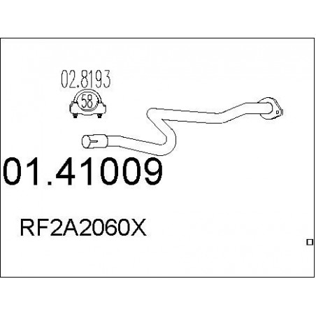 Tuyau d'échappement MTS