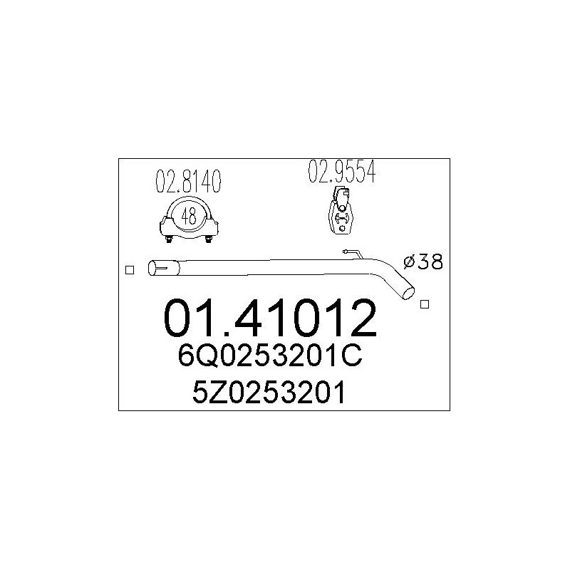 Tuyau d'échappement MTS