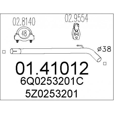 Tuyau d'échappement MTS