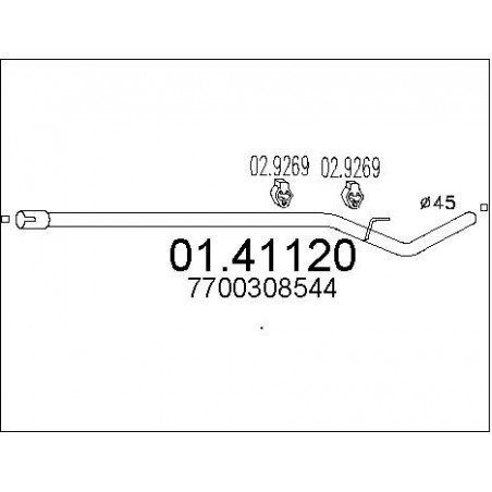 Tuyau d'échappement MTS