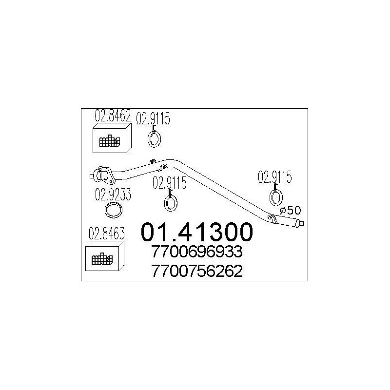 Tuyau d'échappement MTS