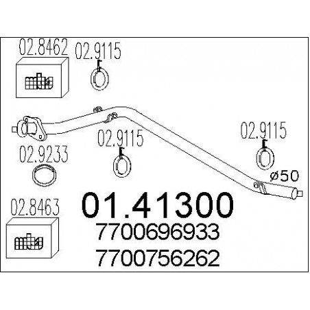 Tuyau d'échappement MTS