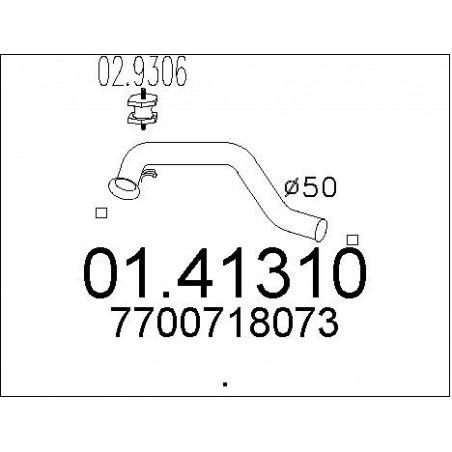 Tuyau d'échappement MTS
