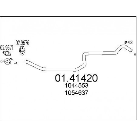 Tuyau d'échappement MTS