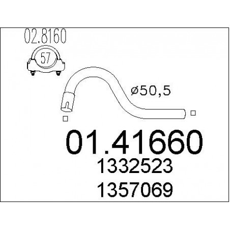 Tuyau d'échappement MTS