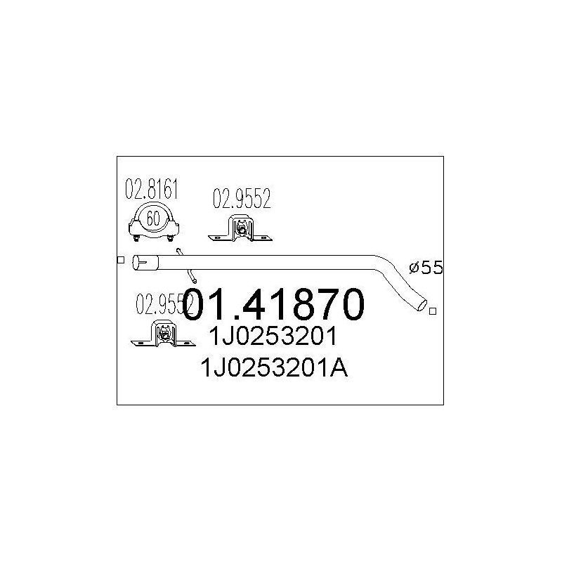 Tuyau d'échappement MTS