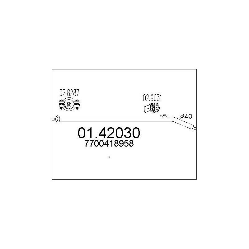 Tuyau d'échappement MTS