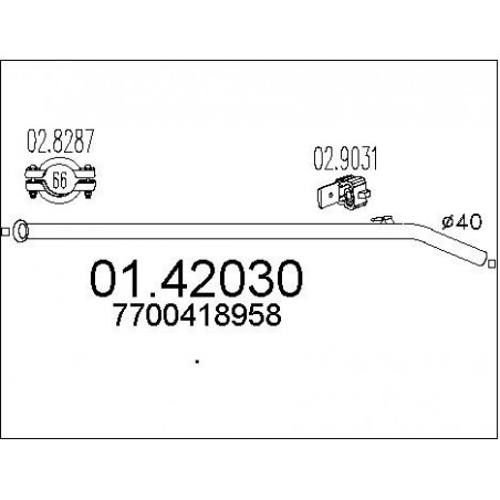 Tuyau d'échappement MTS