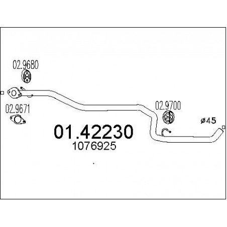 Tuyau d'échappement MTS