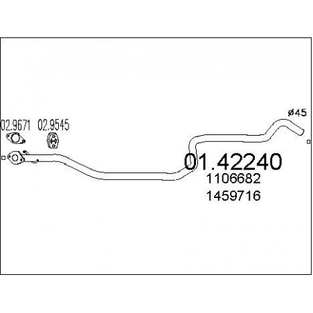 Tuyau d'échappement MTS