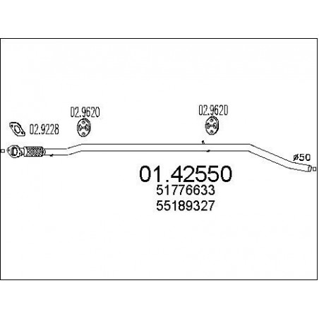 Tuyau d'échappement MTS