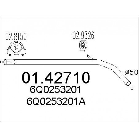 Tuyau d'échappement MTS