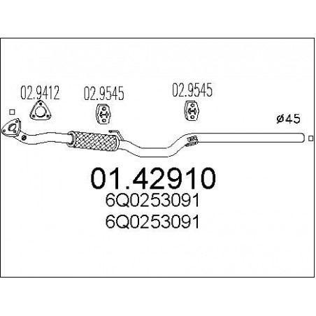 Tuyau d'échappement MTS