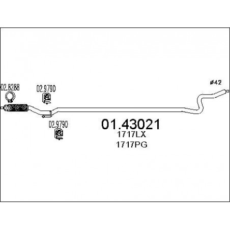 Tuyau d'échappement MTS