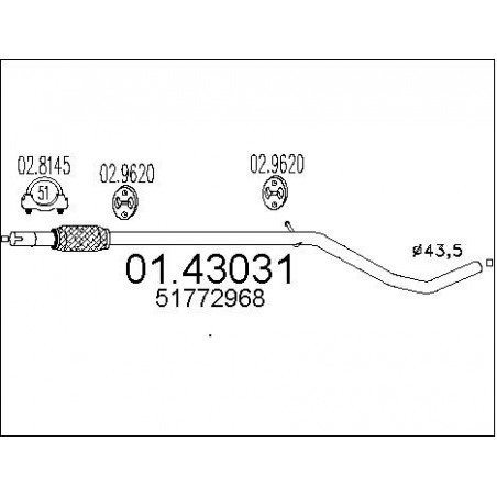 Tuyau d'échappement MTS