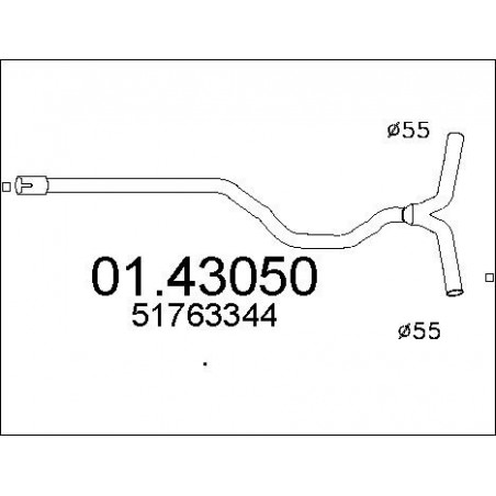 Tuyau d'échappement MTS