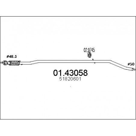 Tuyau d'échappement MTS