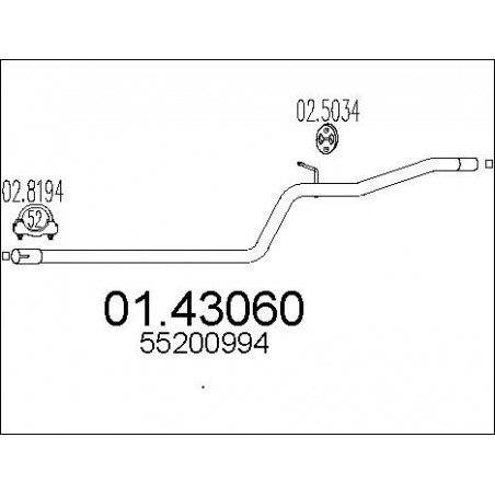 Tuyau d'échappement MTS