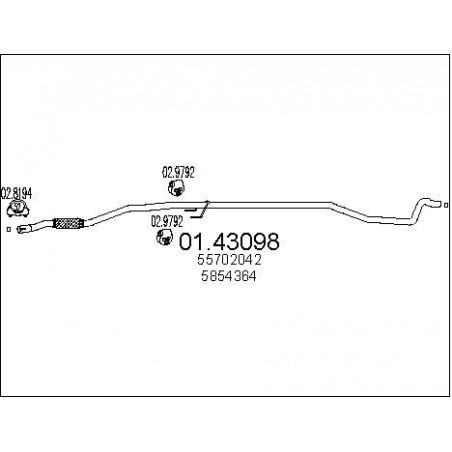 Tuyau d'échappement MTS