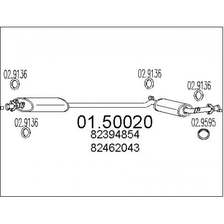 Silencieux intermédiaire MTS