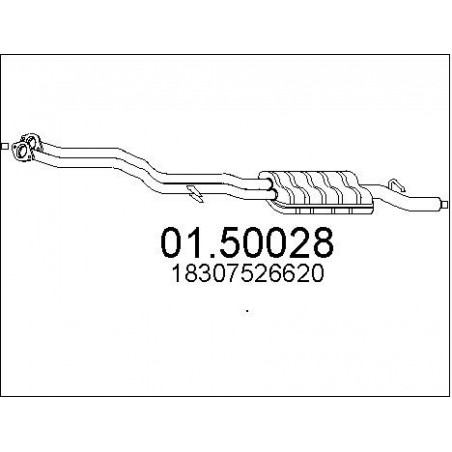 Silencieux intermédiaire MTS