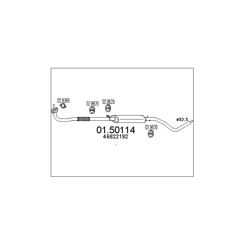 Silencieux intermédiaire MTS