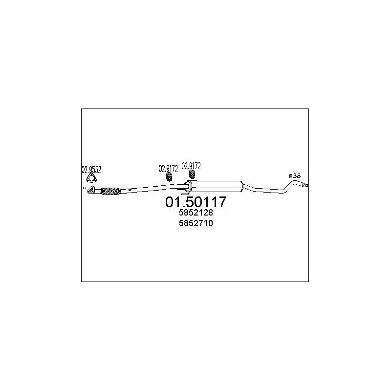 Silencieux intermédiaire MTS