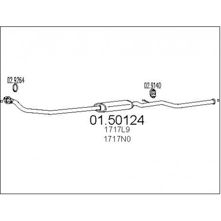 Silencieux intermédiaire MTS