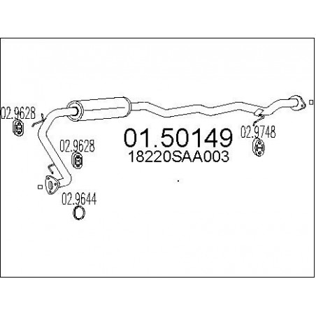 Silencieux intermédiaire MTS