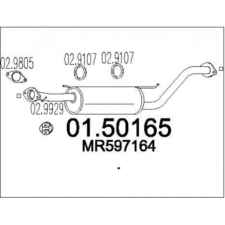 Silencieux intermédiaire MTS