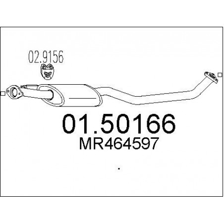 Silencieux intermédiaire MTS