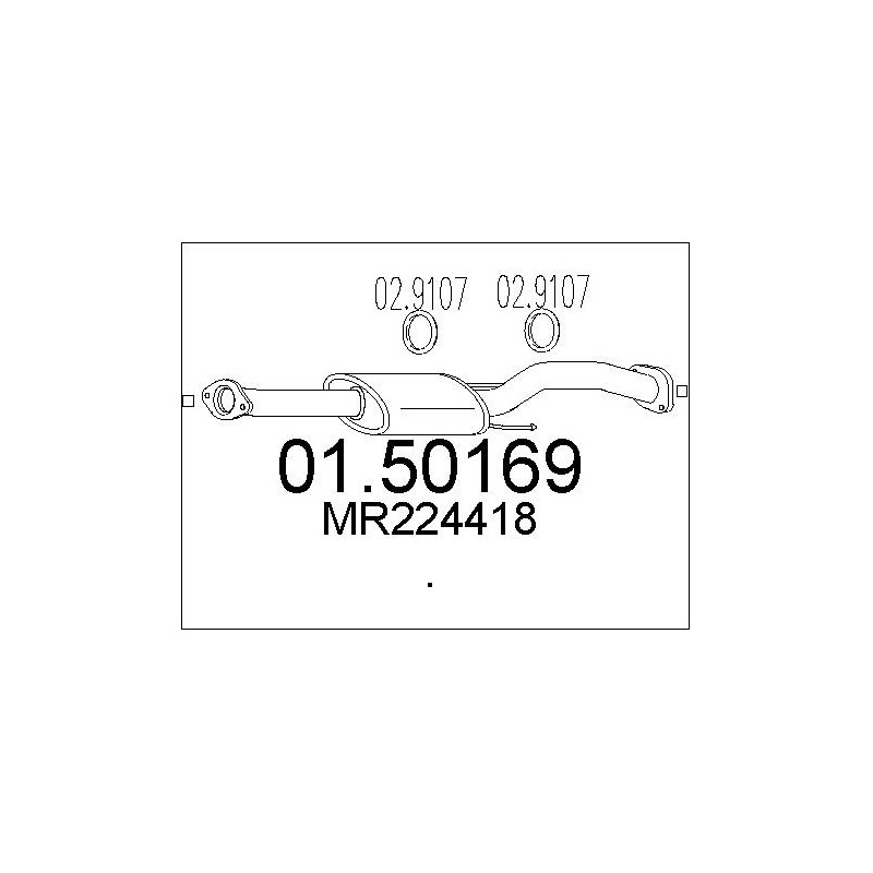 Silencieux intermédiaire MTS