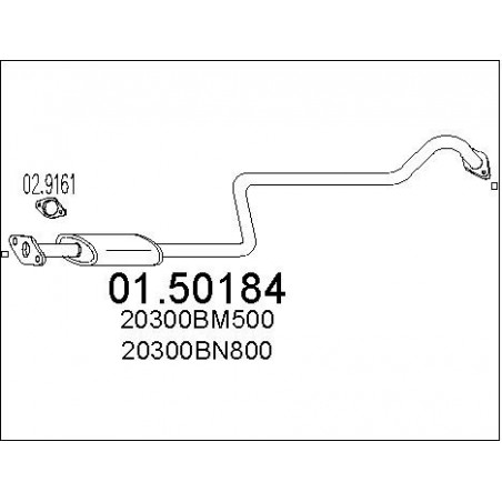 Silencieux intermédiaire MTS