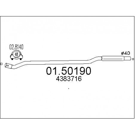 Silencieux intermédiaire MTS