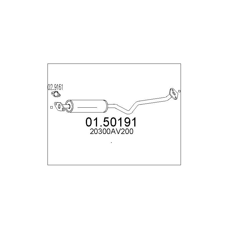 Silencieux intermédiaire MTS