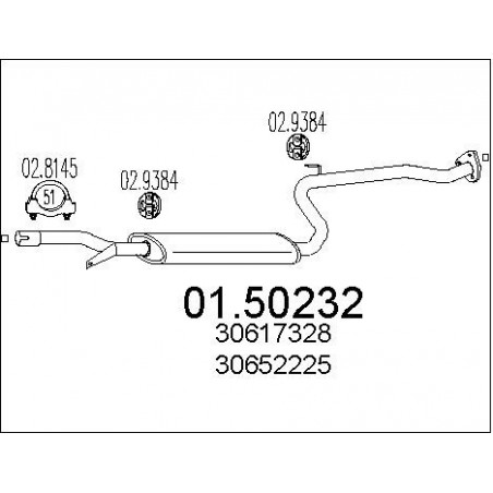 Silencieux intermédiaire MTS