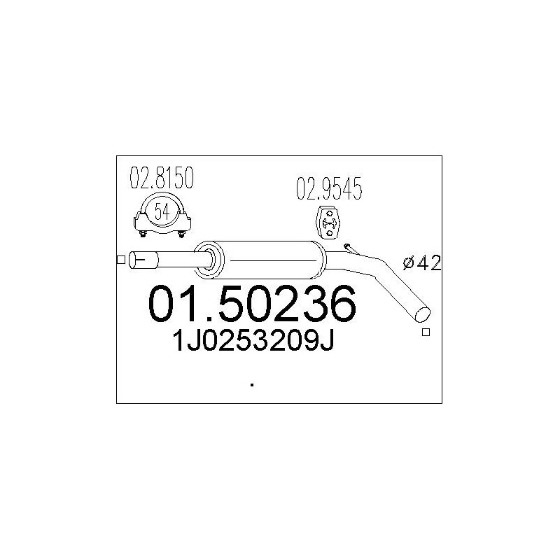 Silencieux intermédiaire MTS