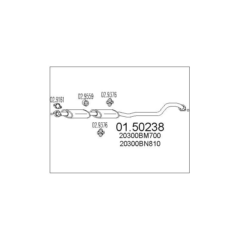 Silencieux intermédiaire MTS