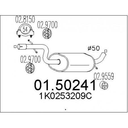Silencieux intermédiaire MTS