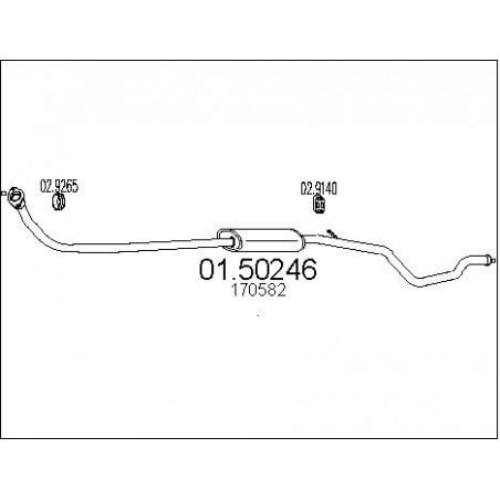 Silencieux intermédiaire MTS