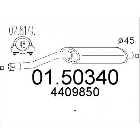 Silencieux intermédiaire MTS