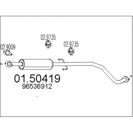 Silencieux intermédiaire MTS