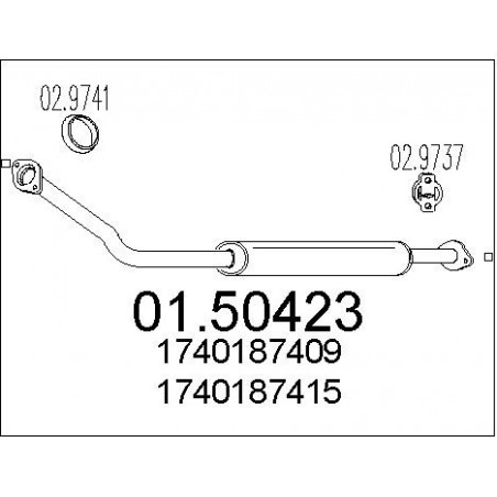 Silencieux intermédiaire MTS