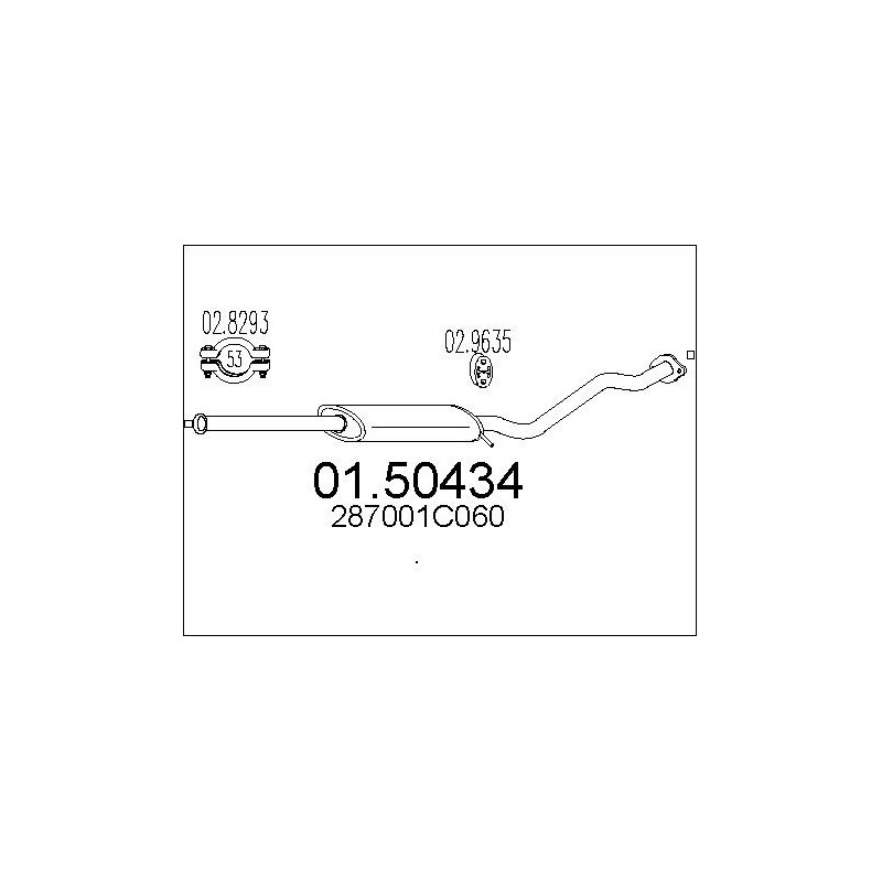 Silencieux intermédiaire MTS