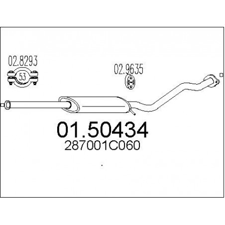 Silencieux intermédiaire MTS