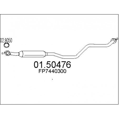 Silencieux intermédiaire MTS
