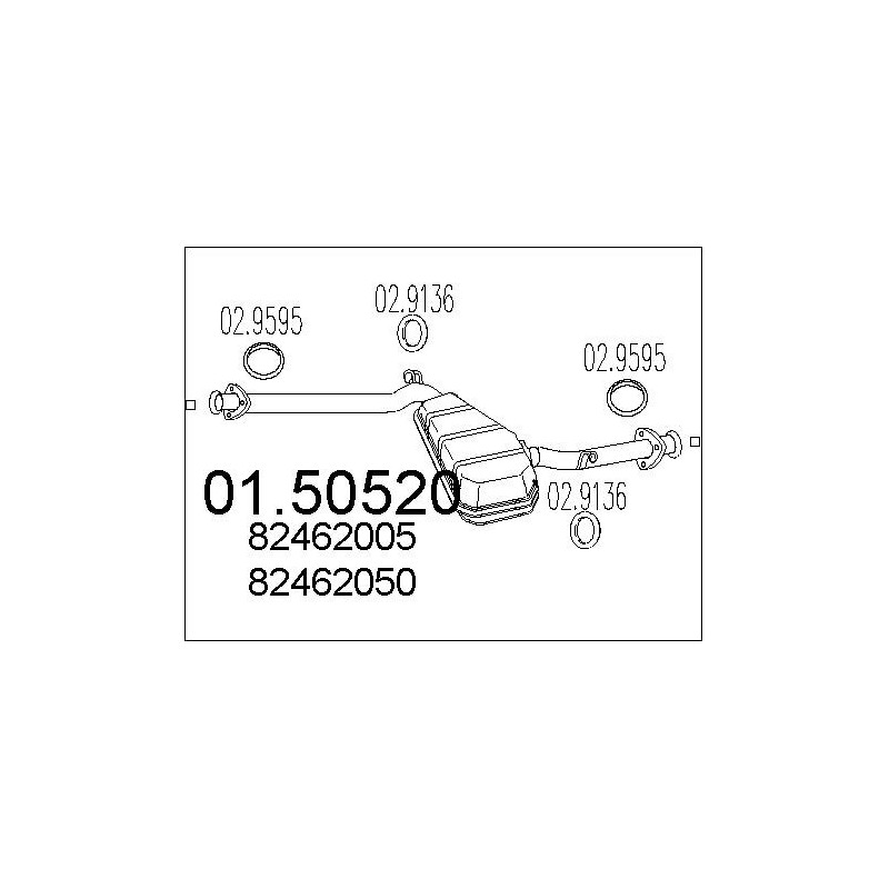 Silencieux intermédiaire MTS