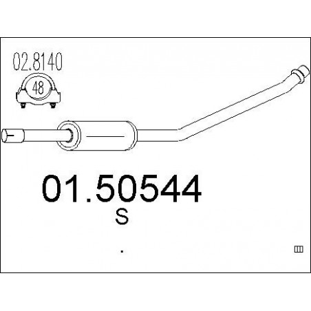 Silencieux intermédiaire MTS