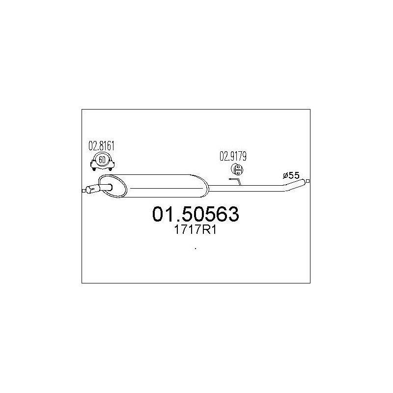 Silencieux intermédiaire MTS